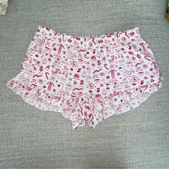 XHILIRATION CHRISTMAS THEMED PAJAMA SHORTS SIZE S - Picture 2 of 7